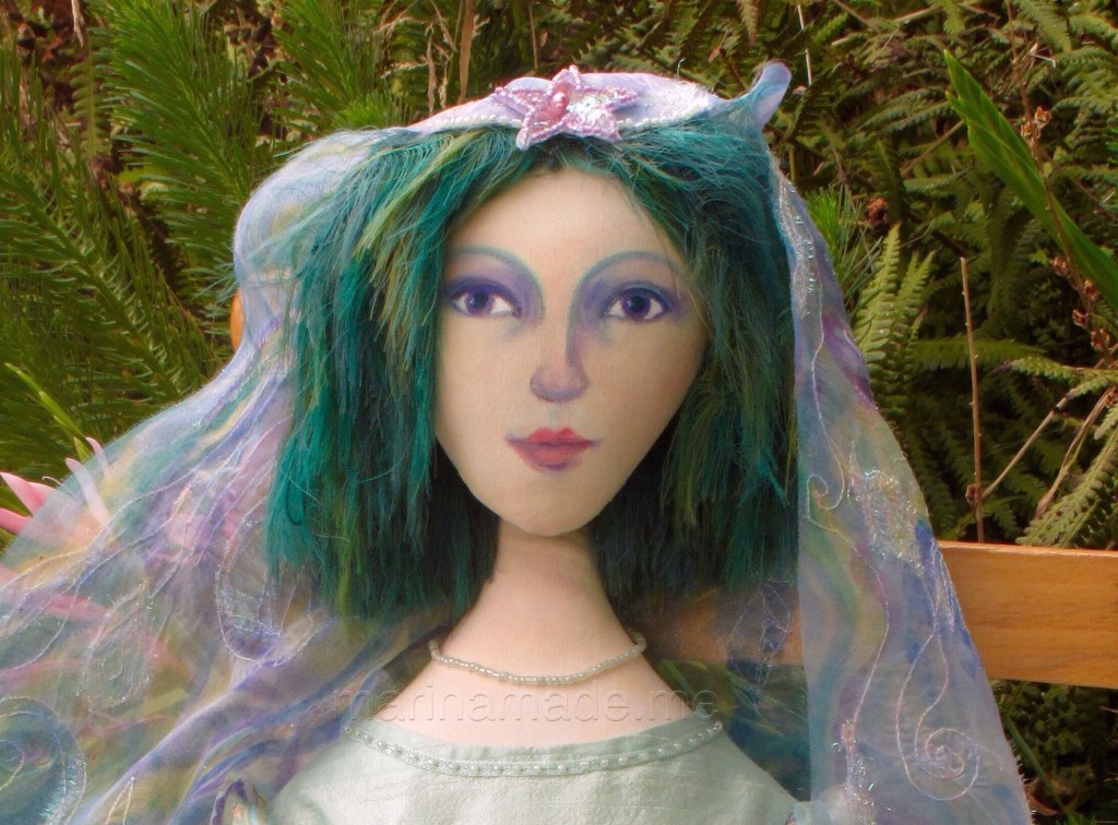 Art Muse doll by Marina Elphick, made from finest hand dyed silks and cottons.