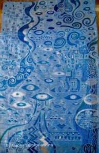 Batik Art on silk, Marina's Muses, art-dolls inspired by artist's paintings, by Marina Elphick, handmade from finest hand dyed silks and cottons.