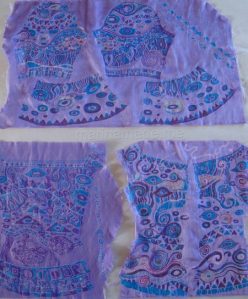 Batik Art on silk, Marina's Muses,inspired by artist's paintings, by Marina Elphick, handmade from finest hand dyed silks and cottons.