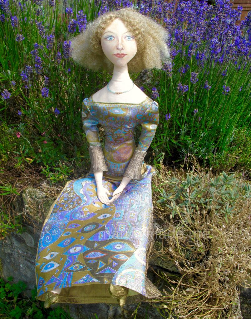 Art Muses, art-dolls inspired by artist's paintings, by Marina Elphick, handmade from finest hand dyed silks and cottons.