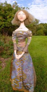 Art muses inspired by artist's paintings, by Marina Elphick, handmade from finest hand dyed silks and cottons.