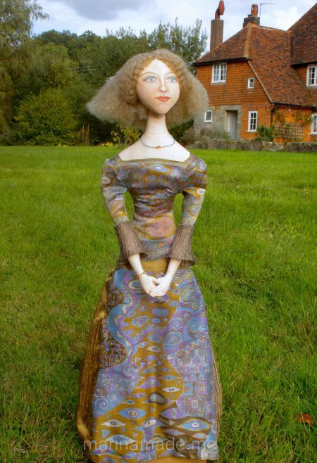 Art Muses inspired by artist's paintings, by Marina Elphick, handmade from finest hand dyed silks and cottons.