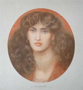 Drawing of Jane Morris by Dante Gabriel Rossetti 1878. Reference for Marina's Muses.
