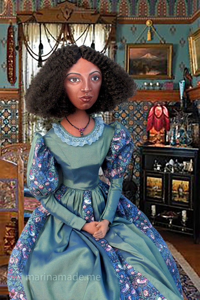 Fanny Eaton, one of Marina's muses. Art Muses inspired by artist's paintings by Marina Elphick.