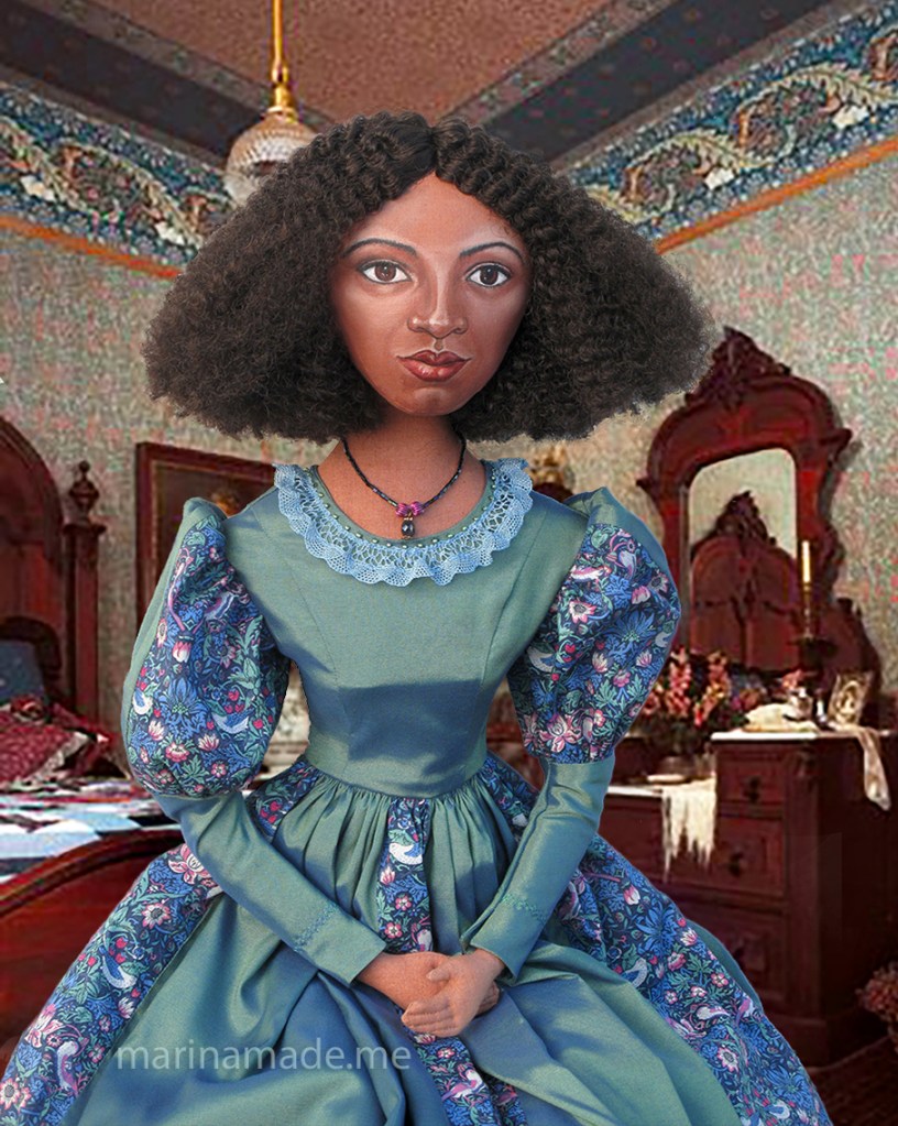 Fanny Eaton, one of Marina's muses. Art Muses inspired by artist's paintings by Marina Elphick.