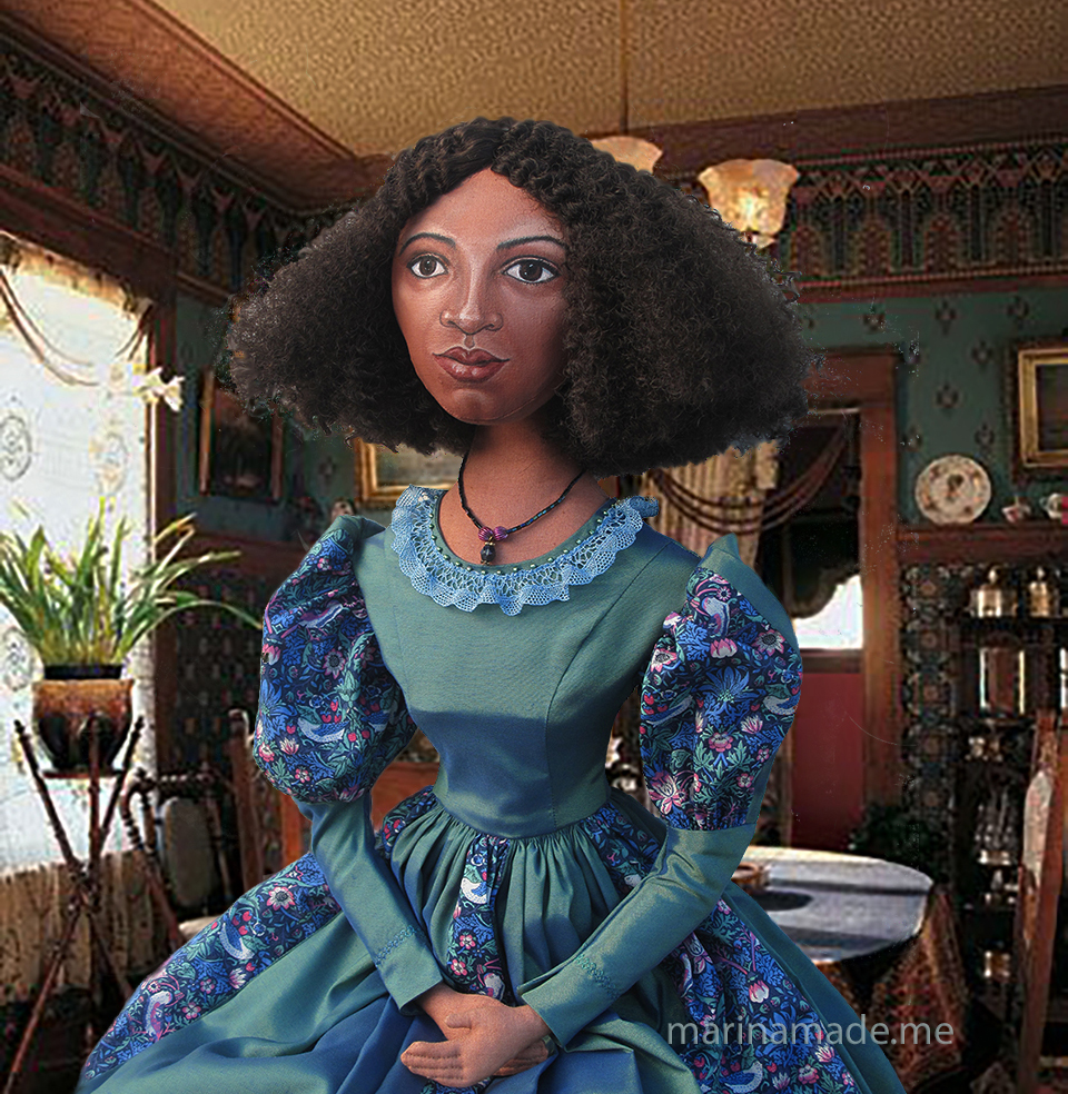 Fanny Eaton, one of Marina's muses. Art Muses inspired by artist's paintings by Marina Elphick.