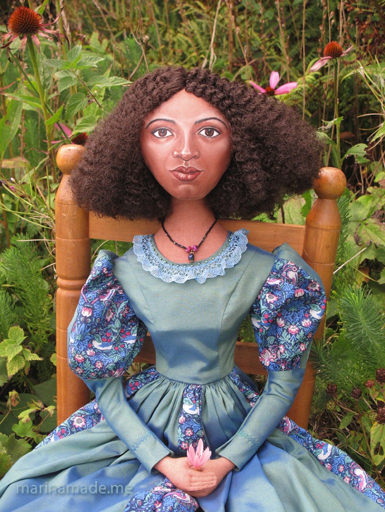 Fanny Eaton, one of Marina's muses. Art Muses inspired by artist's paintings by Marina Elphick.