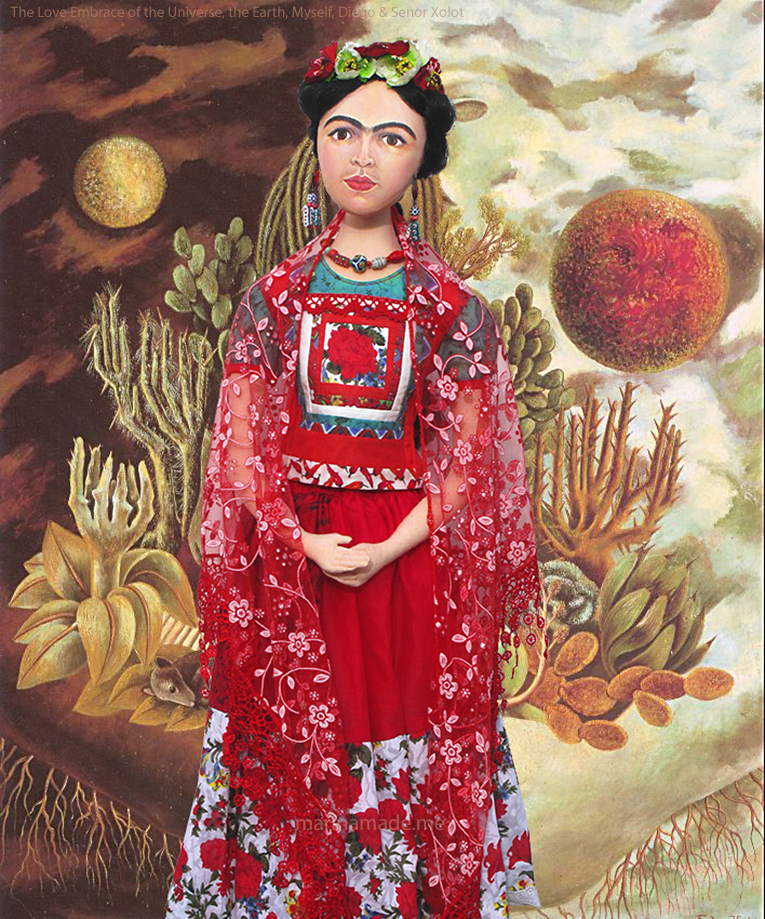 Frida muse, handmade using vintage, hand dyed and Liberty cottons.