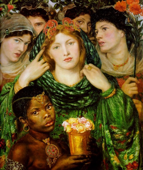 The Beloved", oil painting by Dante Gabriel Rossetti 1866.