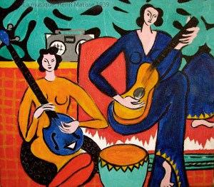 La Musique, Henri Matisse, 1939, inspiration for Matisse muse, Lydia.