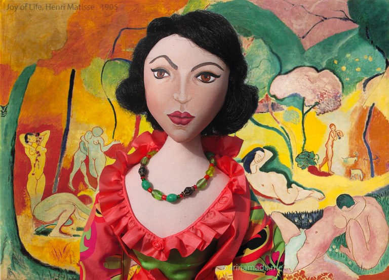 Matisse muse, made by Marina, with "The Joy of Life", a painting by Henri Matisse.