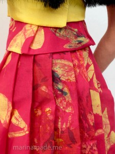 Detail of batik Sarong, batiked and hand dyed by Marina Elphick. Gauguin muse.