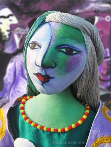 Marie-Thérèse muse inspired by Picasso, made by artist, Marina Elphick. Marina's Muses.