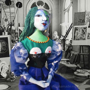 Marie-Thérèse muse in Picasso's studio. Art muses by Marina Elphick. Picasso's muse and lover, Marie-Thérèse.