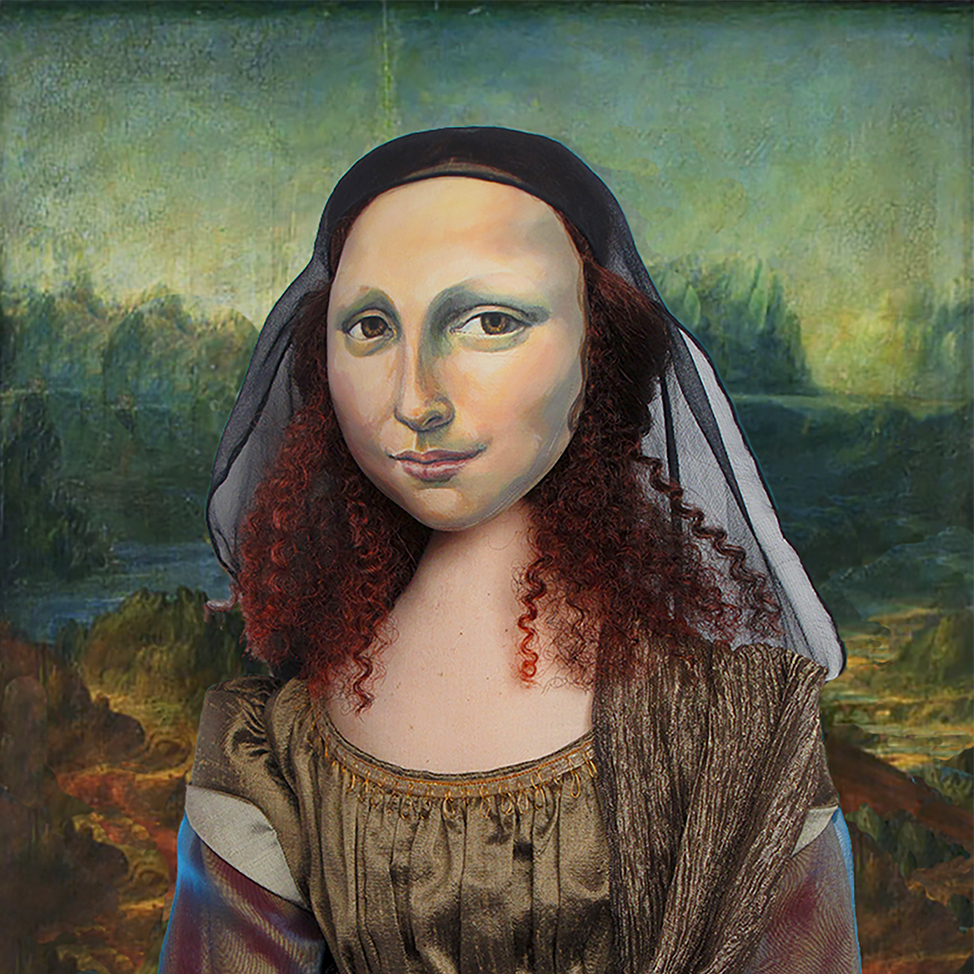 La Gioconda, La Joconde, Lisa Gherardini, or as we all know her, Mona Lisa. A muse made by Marina Elphick on a Photoshop collage of Da Vinci's Mona Lisa oil painting.