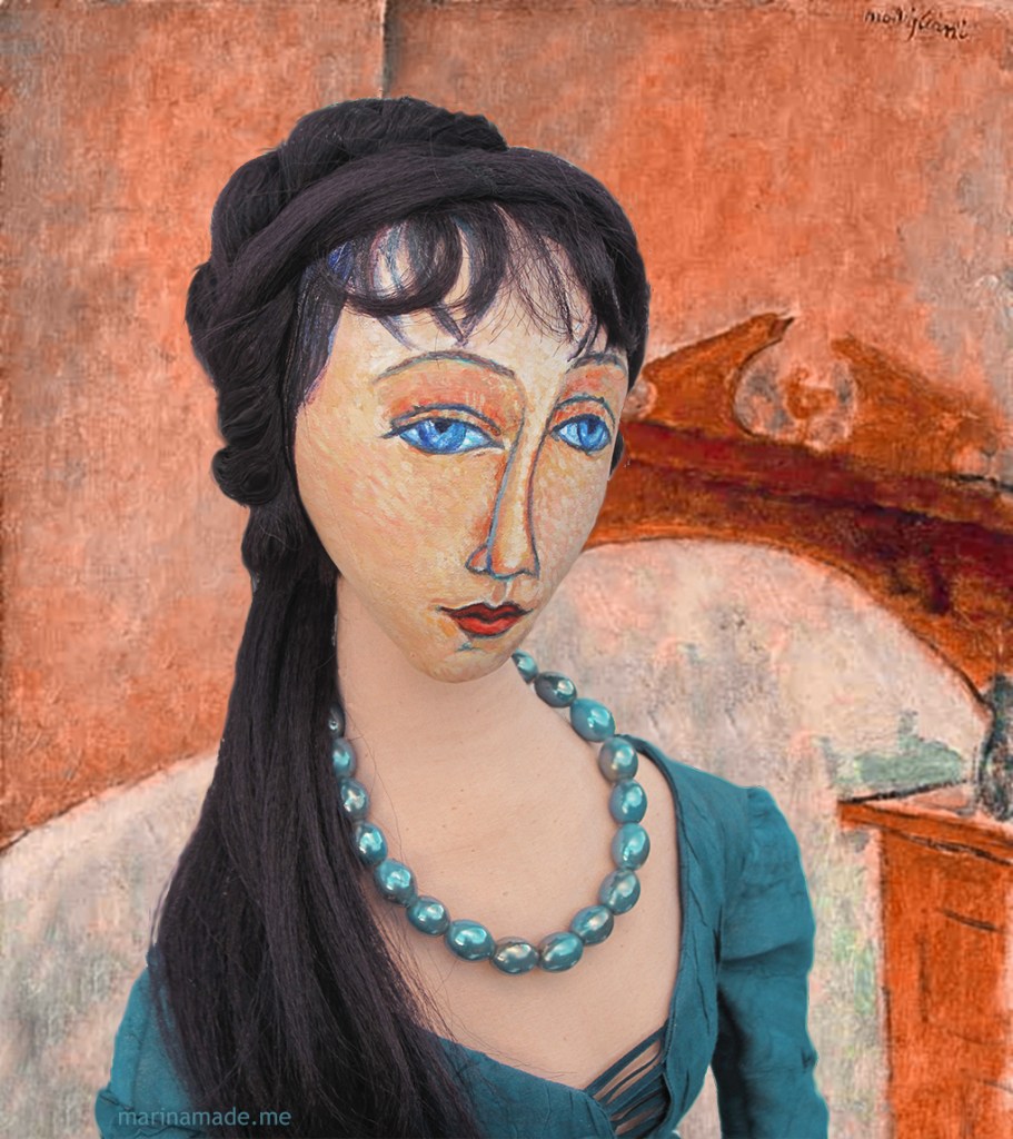 Jeanne Hébuterne was Modigliani's muse and lover, dying tragically young at 21. Jeanne was a talented artist in her own right, yet her life was too short for her creativity to mature. Muse made by Marina Elphick.
