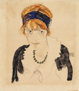 Egon Schiele, Wally, 1912, Watercolour, gouache, and pencil on paper.
