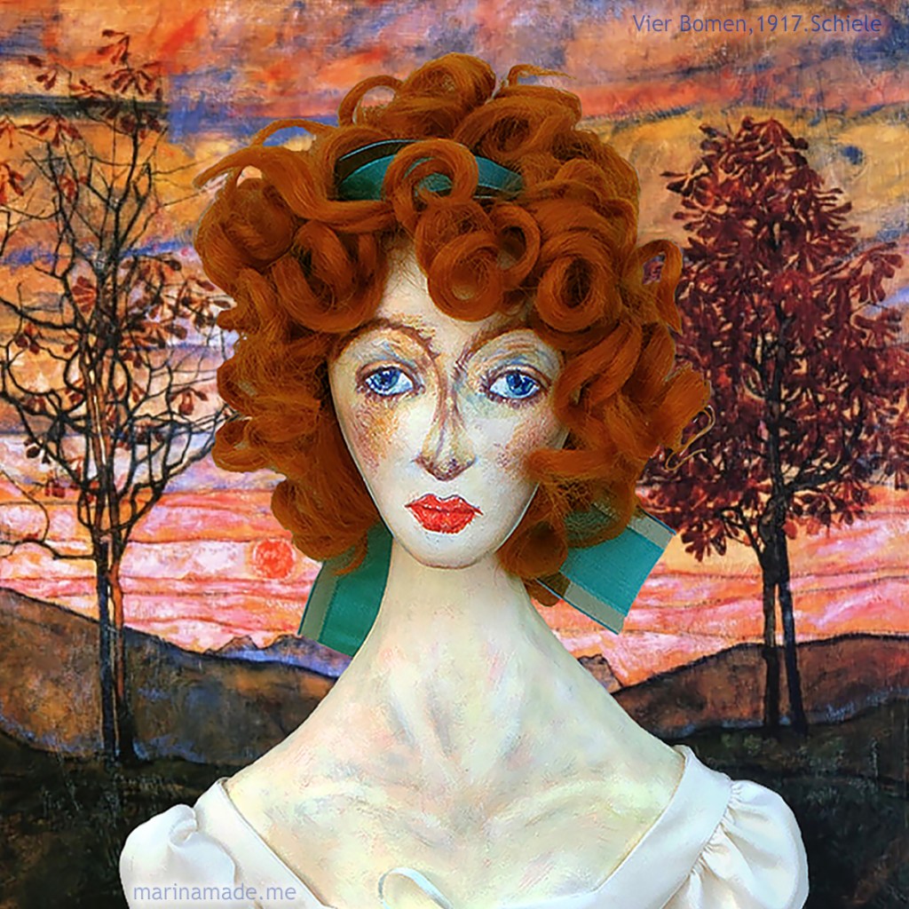 My muse, Walburga Neuzil, or Wally as she was known to her family and friends. Designed, sculpted, modelled and painted by Marina Elphick.