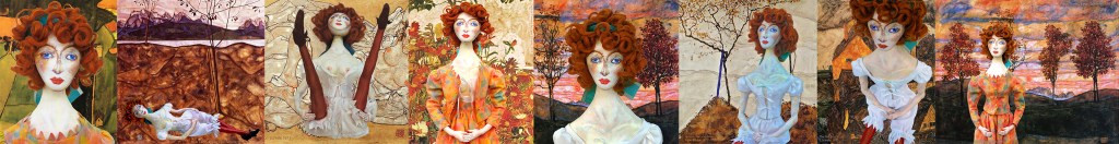 My muse, Walburga Neuzil, or Wally as she was known to her family and friends. Designed, sculpted, modelled and painted by Marina Elphick.