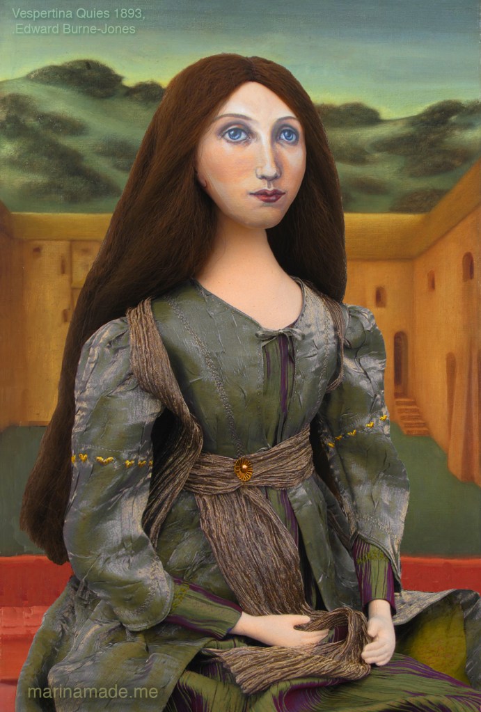 Georgiana muse as "Vespertina Quies", set in the painting by Edward Burne-Jones.Georgiana Burne-Jones muse designed, sculpted, modelled and painted by Marina ElphickGeorgiana Burne-Jones muse designed, sculpted, modelled and painted by Marina Elphick. Marina's muses at marinamade.me