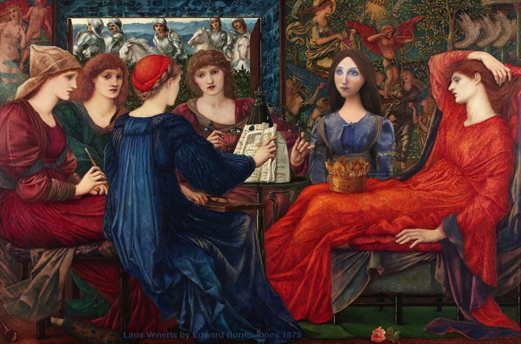 Georgiana muse set in "Laus Veneris", painted by Edward Burne-Jones.Georgiana Burne-Jones muse designed, sculpted, modelled and painted by Marina ElphickGeorgiana Burne-Jones muse designed, sculpted, modelled and painted by Marina Elphick. Marina's muses at marinamade.me