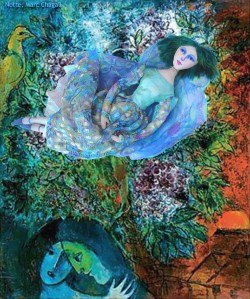 Bella muse, a soft sculpted figurine.