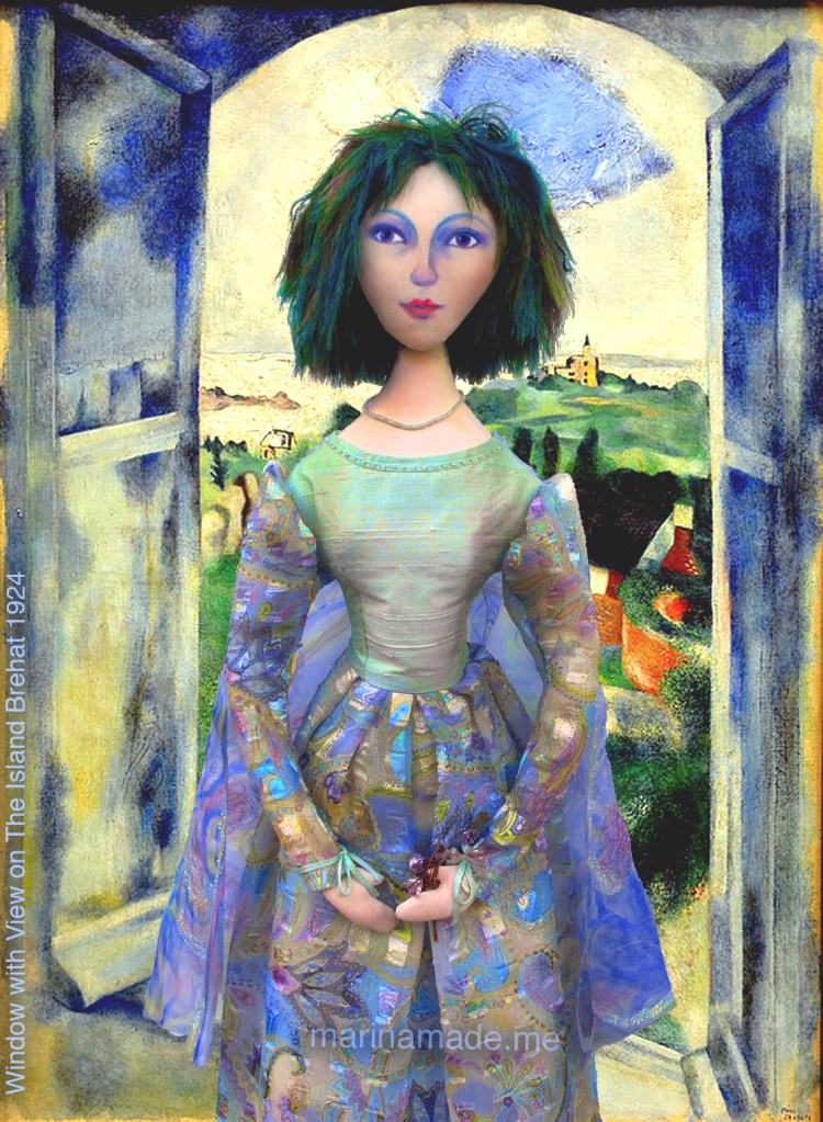 Bella muse, a soft sculpted figurine.