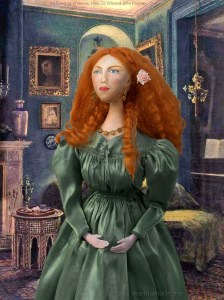 Fanny Cornforth, art muse, soft sculpted figurine.