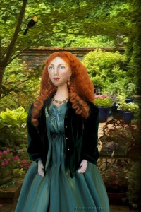 Fanny Cornforth, art muse, soft sculpted figurine.