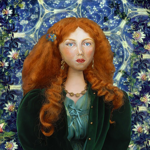 Fanny Cornforth, art muse, soft sculpted figurine.
