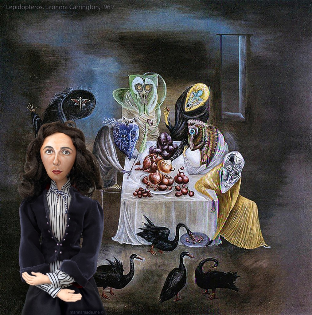 Photomontage including soft sculpture.