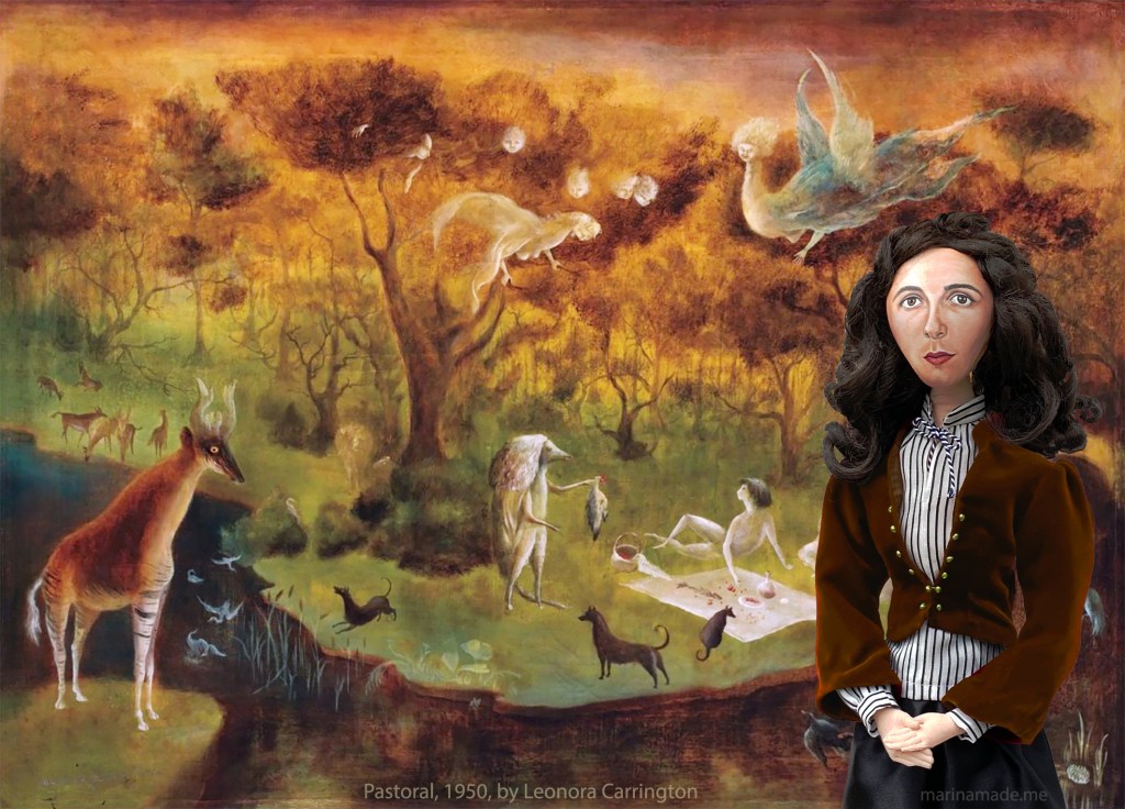 Photomontage including soft sculpture.