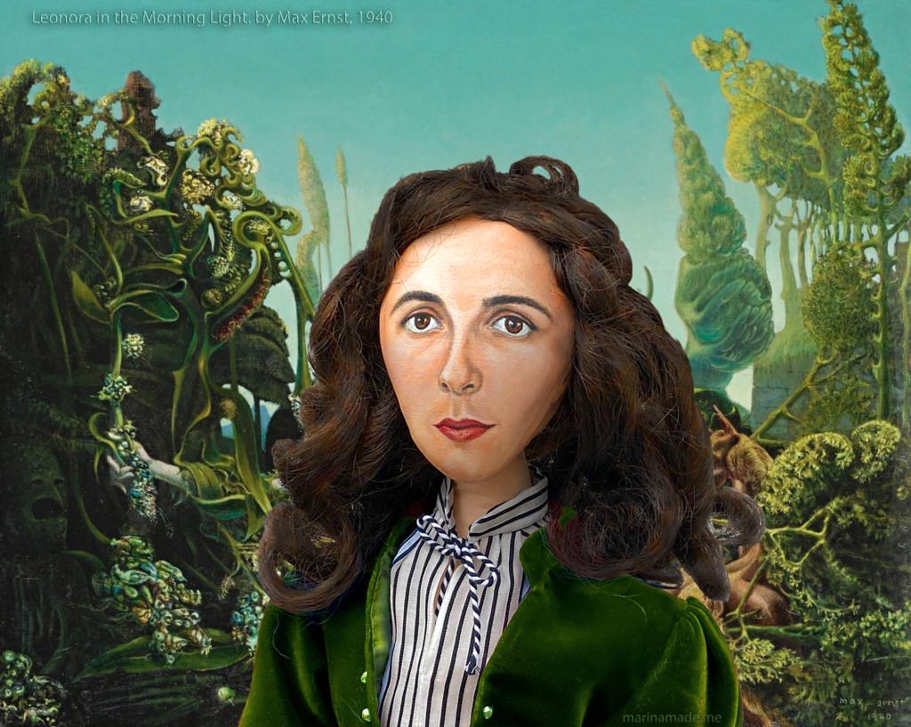 Photomontage including soft sculpture.